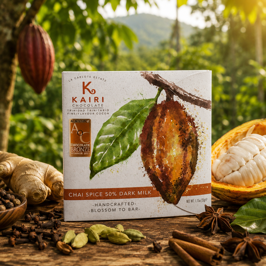 Kairi 50% Dark Milk Chocolate with Chai Spices | Tree to Bar Trinidad Chocolate