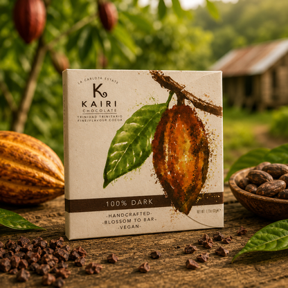Kairi 100% Dark Chocolate | Pure Tree to Bar Single Estate Vegan Chocolate from Trinidad