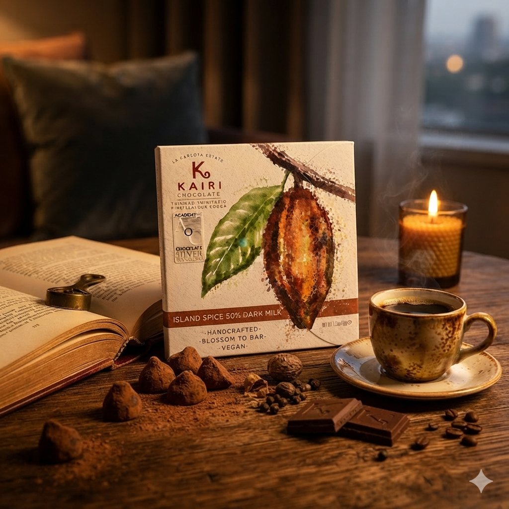 Kairi Island Spice 50% Dark Milk Chocolate | Caribbean Tree to Bar Chocolate from Trinidad