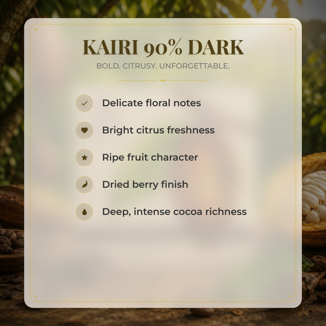 Kairi 90% Dark Chocolate | Tree to Bar Single Estate Vegan Chocolate from Trinidad