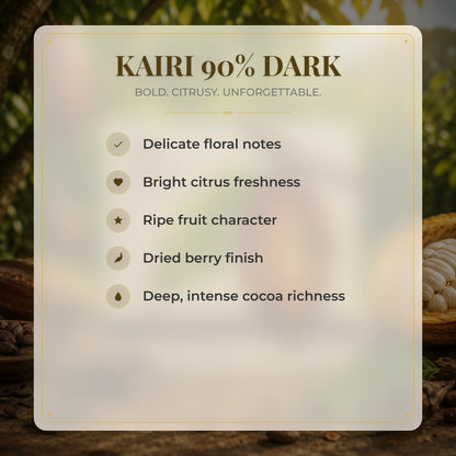 Kairi 90% Dark Chocolate | Tree to Bar Single Estate Vegan Chocolate from Trinidad